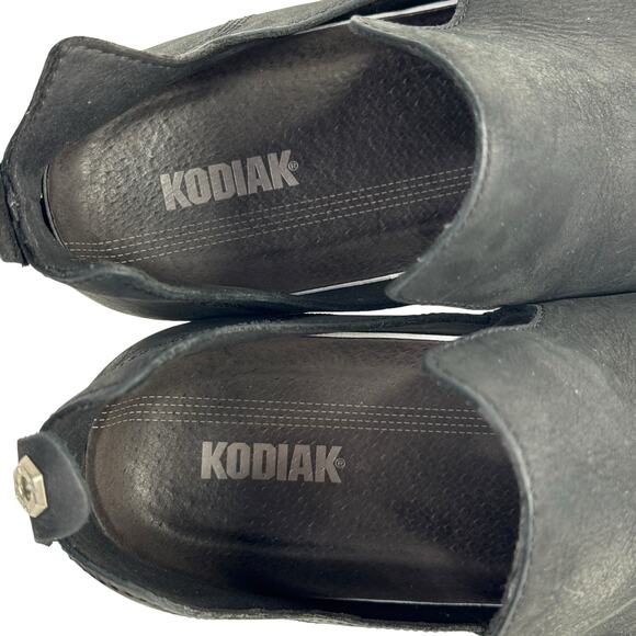 Kodiak Low Rider Boots Women's SZ 9.5 V Cut Ankle Bootie Black Slip On Leather - Picture 10 of 11